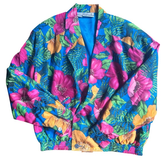 Vintage Floral Collared Jacket - Picture 1 of 10